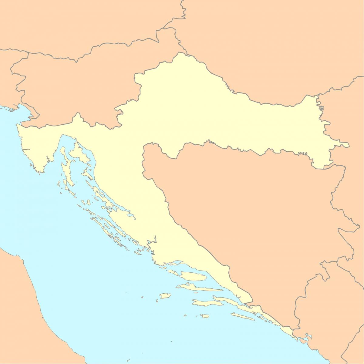 Lege Kroatische kaart