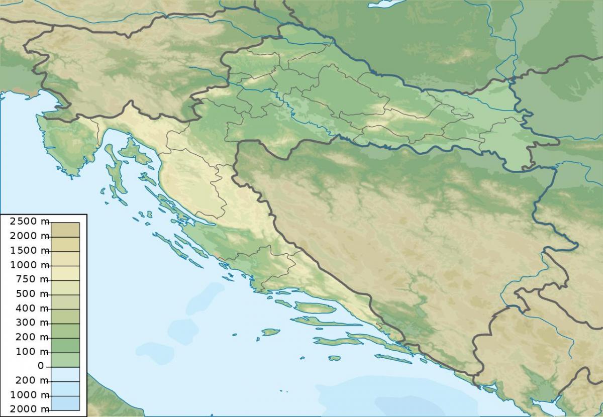 Kroatië landkaart