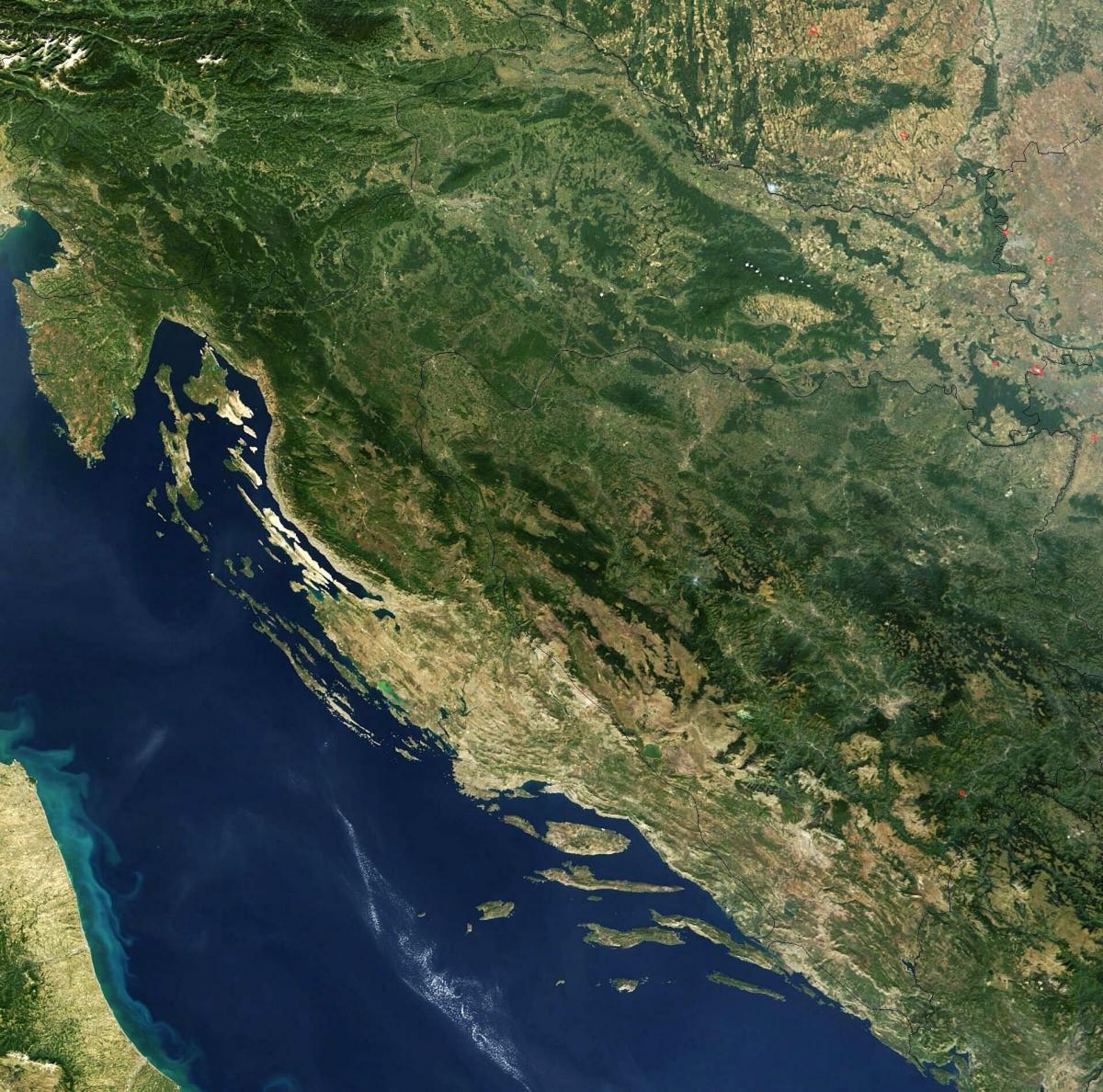 Kroatië luchtfoto kaart